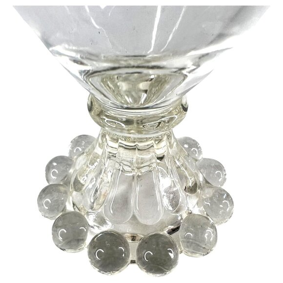 3 Vintage Anchor Hocking Boopie Clear Glasses Goblets Juice Cordial Bubble Base - Picture 5 of 8